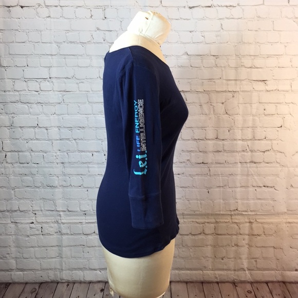 Lei navy blu 3/4 sleeve sleep tee - Picture 2 of 5
